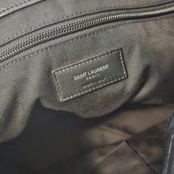 Saint Laurent Paris Olona Leopard Spotted Canvas Tote - Picture 6 of 8